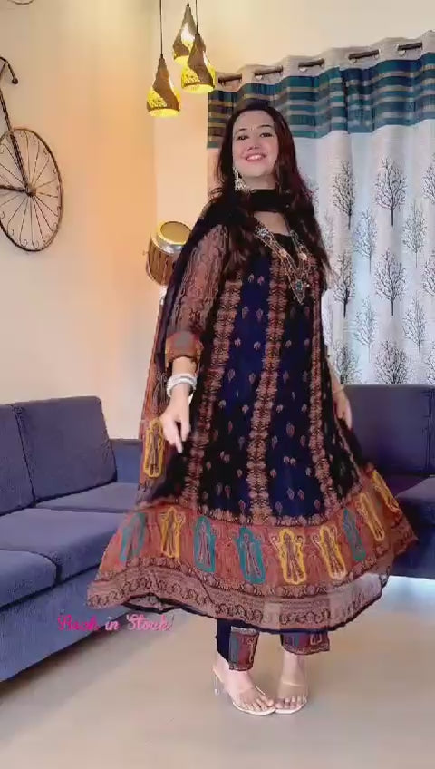 Beautiful Chinon Bandhni Printed Kurti